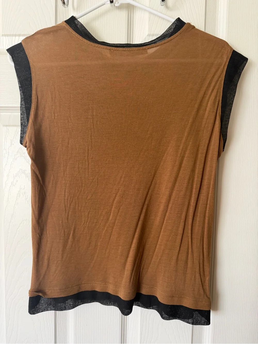 Zara Brown Tank Top with Black Trim - Picture 3 of 3